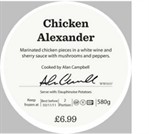 Chicken Alexander White Right Border